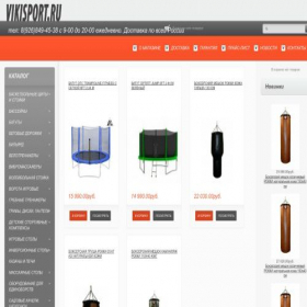 Скриншот главной страницы сайта vikisport.ru