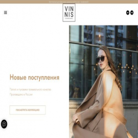 Скриншот главной страницы сайта vinnis.ru
