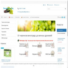Скриншот главной страницы сайта vinogradisad.ru