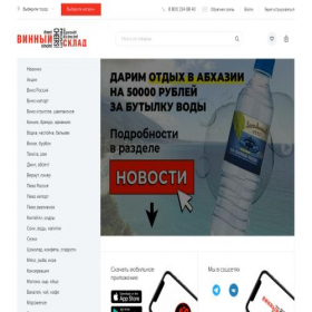 Скриншот главной страницы сайта vinsklad.ru