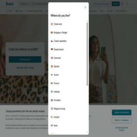 Скриншот главной страницы сайта vinted.pl