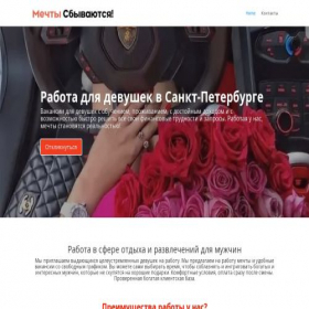Скриншот главной страницы сайта vip-work-spb.com