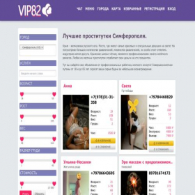 Скриншот главной страницы сайта vip82.org