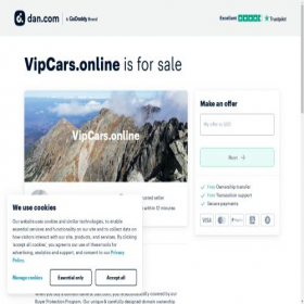 Скриншот главной страницы сайта vipcars.online