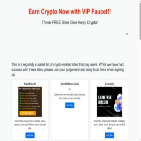 Скриншот главной страницы сайта vipfaucet.top