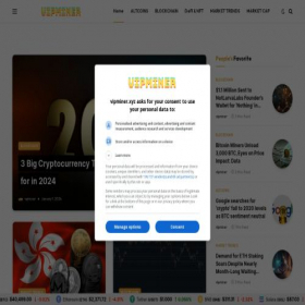 Скриншот главной страницы сайта vipminer.xyz