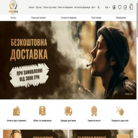 Скриншот главной страницы сайта virginiagold.com.ua
