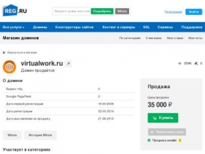Скриншот главной страницы сайта virtualwork.ru