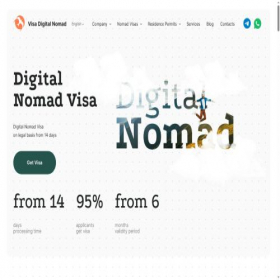 Скриншот главной страницы сайта visa-digital-nomad.com