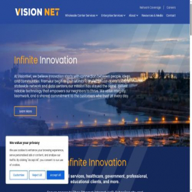 Скриншот главной страницы сайта vision.net