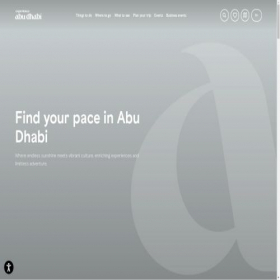 Скриншот главной страницы сайта visitabudhabi.ae