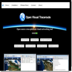 Скриншот главной страницы сайта visualtraceroute.net
