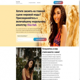 Скриншот главной страницы сайта vivahall.ru