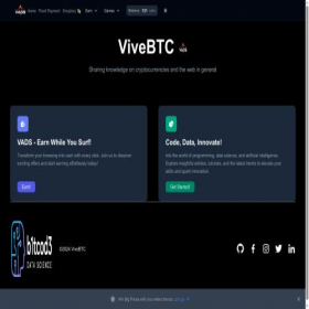 Скриншот главной страницы сайта vivebtc.win