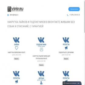 Скриншот главной страницы сайта vk.vipip.ru