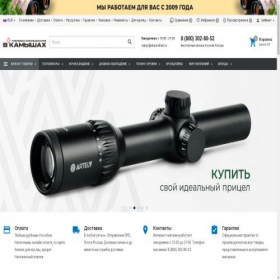 Скриншот главной страницы сайта vkamishah.ru
