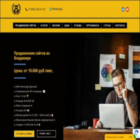 Скриншот главной страницы сайта vladimir.boostseo.ru