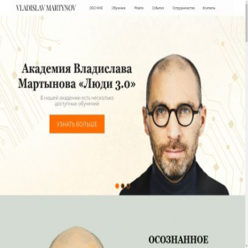 Скриншот главной страницы сайта vladislavmartynov.ru