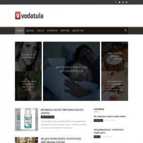 Скриншот главной страницы сайта vodatula.ru