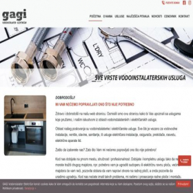 Скриншот главной страницы сайта vodoinstalaterelektricargagi.rs