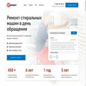 Скриншот главной страницы сайта vodovoroty.ru