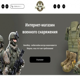 Скриншот главной страницы сайта voenmir.su