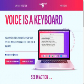 Скриншот главной страницы сайта voicehotkey.com