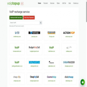 Скриншот главной страницы сайта voiptopup.net