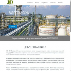 Скриншот главной страницы сайта volgatranshim.ru