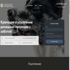 Скриншот главной страницы сайта volgograd.pet-ritualservice.ru