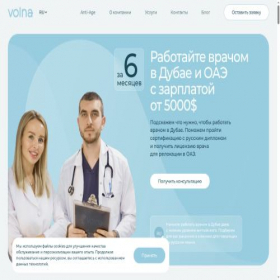 Скриншот главной страницы сайта volna.me