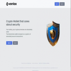 Скриншот главной страницы сайта voniox.com