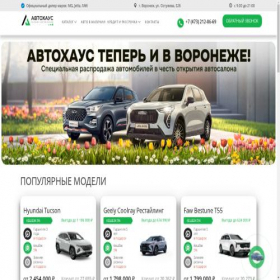 Скриншот главной страницы сайта voronezh-avtohous.ru