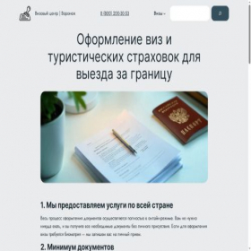 Скриншот главной страницы сайта voronezh-visa.ru