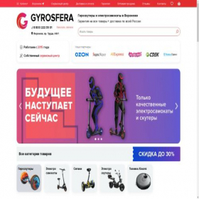 Скриншот главной страницы сайта voronezh.gyrosfera.ru