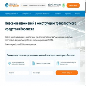 Скриншот главной страницы сайта voronezh.lab-td.ru