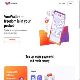 Скриншот главной страницы сайта vouwallet.io
