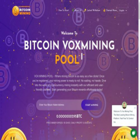Скриншот главной страницы сайта voxminingpool.us