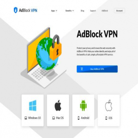 Скриншот главной страницы сайта vpn.getadblock.com