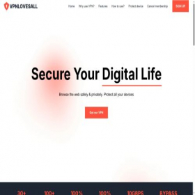 Скриншот главной страницы сайта vpnlovesall.com