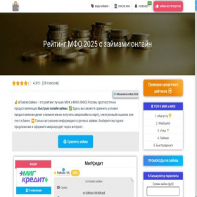 Скриншот главной страницы сайта vpoiskezaima.ru
