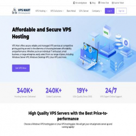 Скриншот главной страницы сайта vps-mart.com