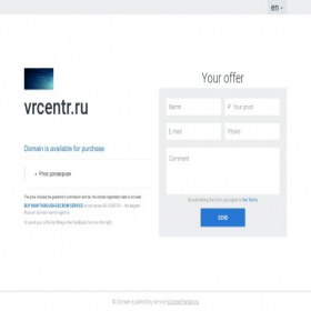 Скриншот главной страницы сайта vrcentr.ru