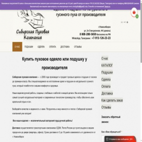 Скриншот главной страницы сайта vseispuha.ru