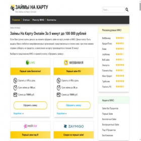 Скриншот главной страницы сайта vsem-credit.ru