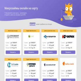 Скриншот главной страницы сайта vsezaimityt.store