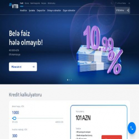 Скриншот главной страницы сайта vtb.az