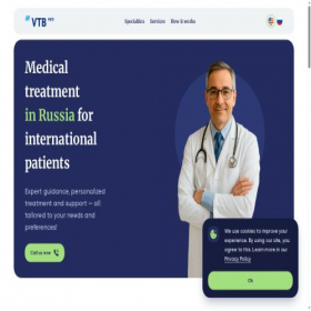 Скриншот главной страницы сайта vtbmedicine.com