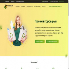 Скриншот главной страницы сайта vtormaster.ru