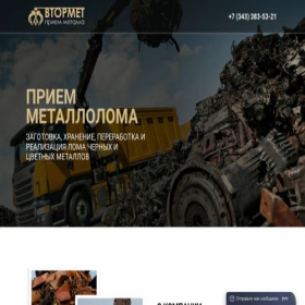 Скриншот главной страницы сайта vtormetv.ru